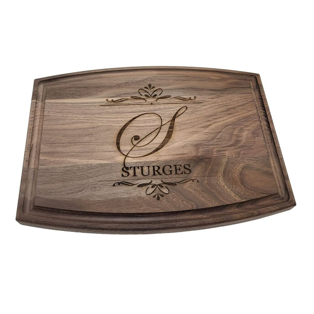Done Better Cutting Board S Sturges Engraved Wooden Cutting Board Walnut Brown